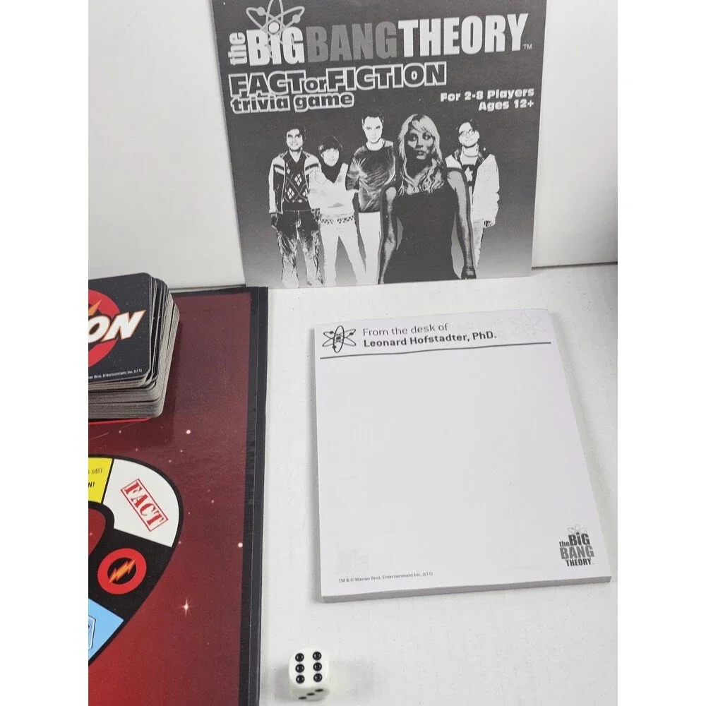 The BIG BANG THEORY Fact or Fiction Trivia Board Game - Cardinal Games COMPLETE